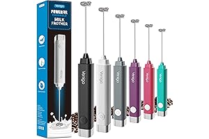 Bonsenkitchen Milk Frother Handheld Battery Operated Electric Foam Maker and Mixer