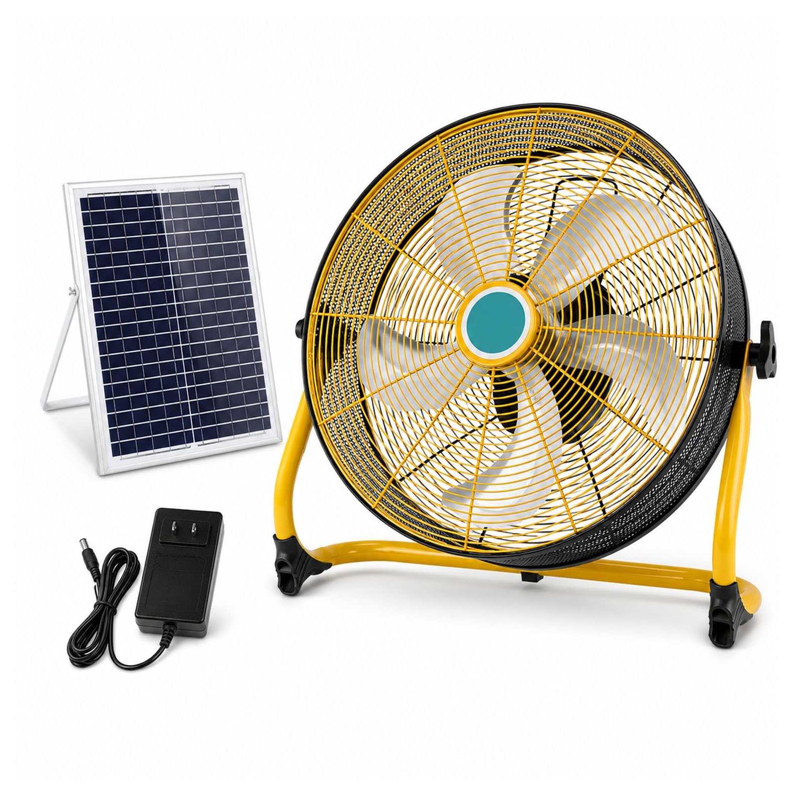 Ventilador solar portátil con 12 velocidades y rotación de 360 grados para flujo constante