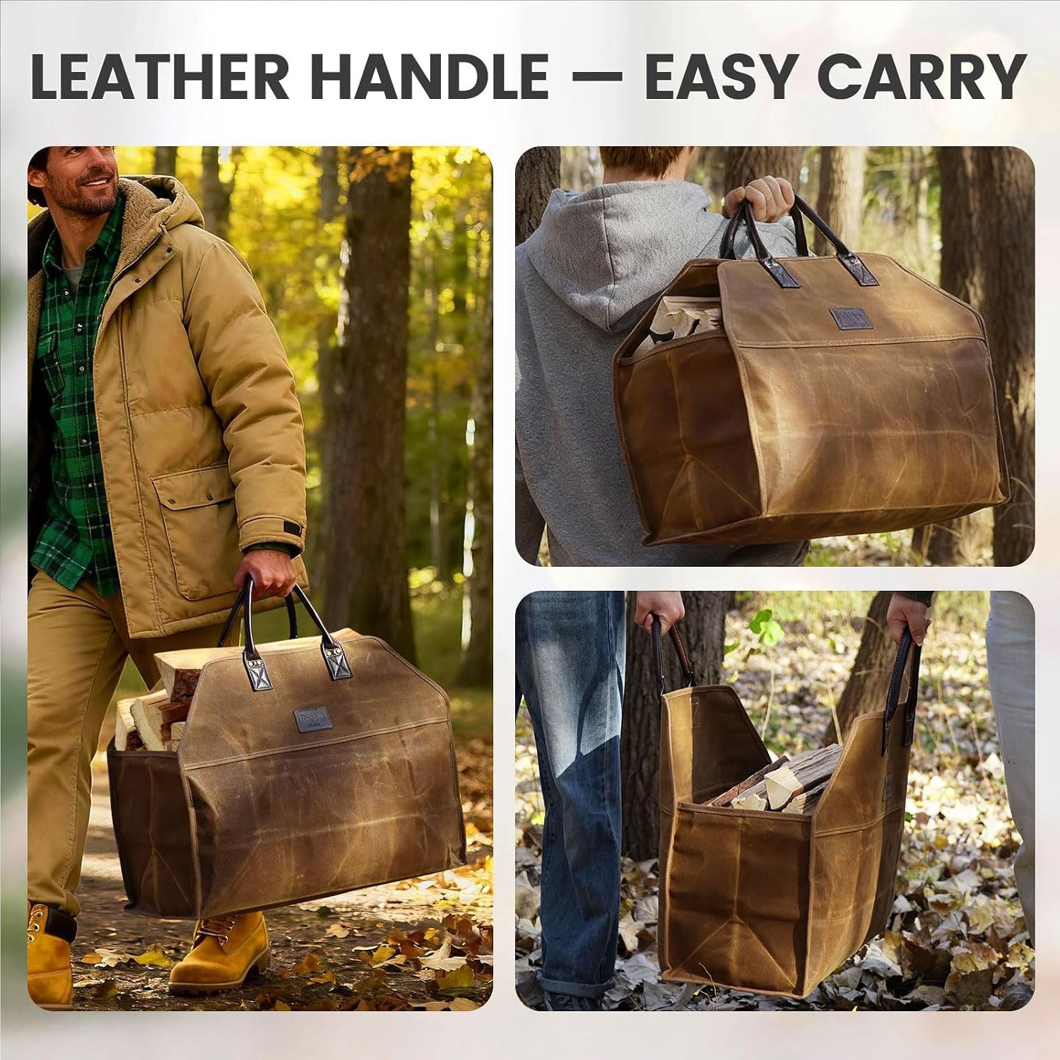 Amazon.com: INNO STAGE Waxed Canvas Firewood Log Carrier | Extra