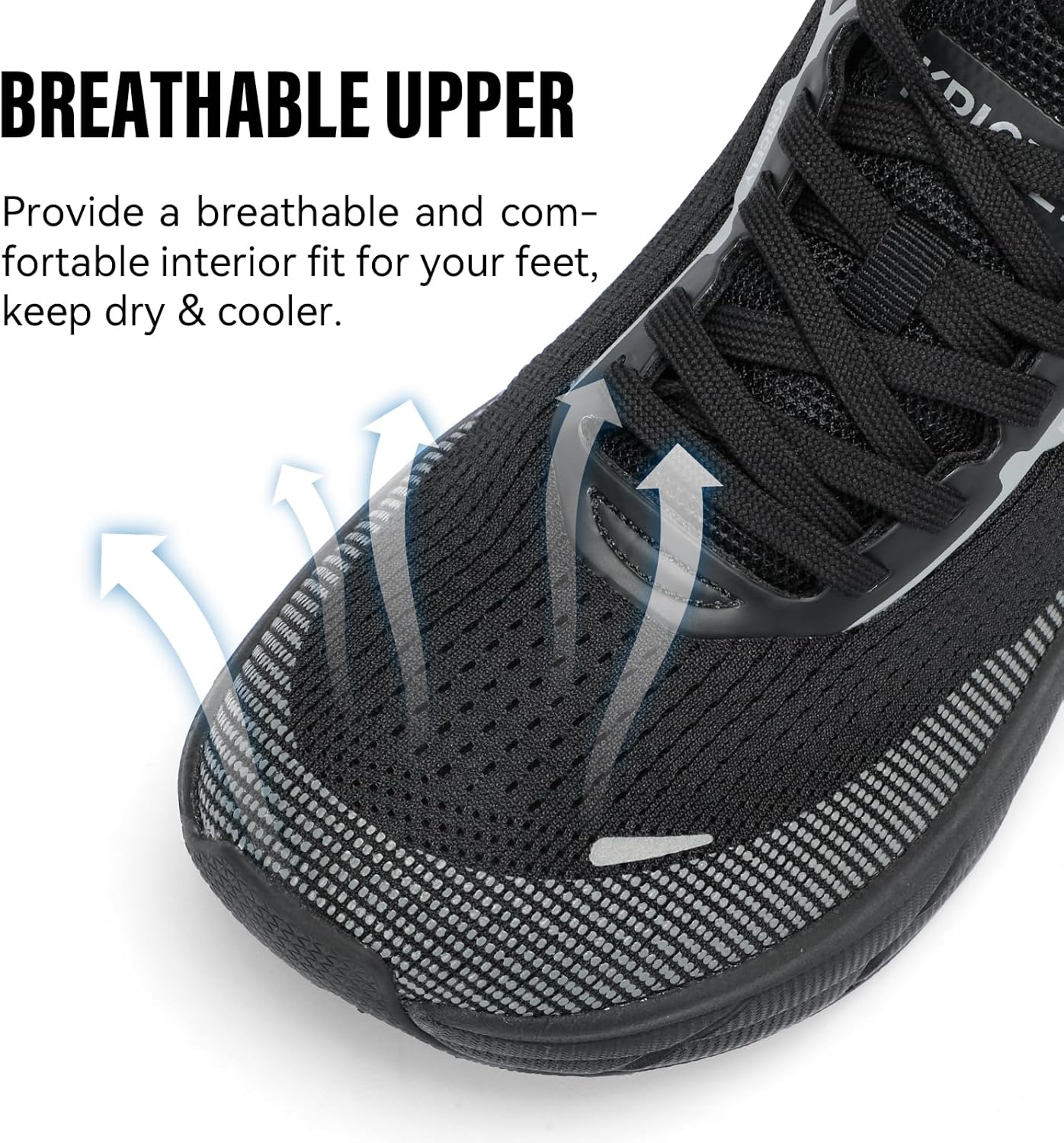 Kricely Men's Trail Running Shoes Non Slip Hiking Shoes Tennis Shoes Fashion Sneakers Workout Footwear - Image 4