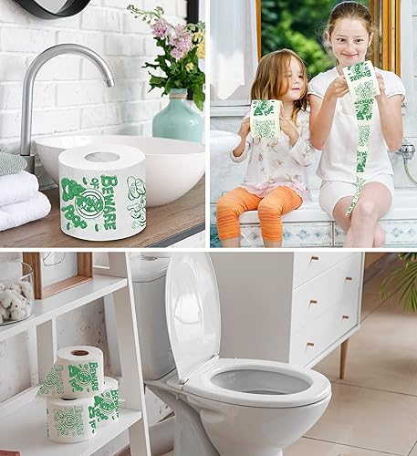 Miniatura 4 de Printed TP Beware of Alien Poop - Papel higiénico impreso para broma, sorpresa, decoración de baño, regalo novedoso para hombres, mujeres, amigos,