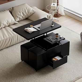 【cornice】COFFEE TABLE Amazon.com: LINSY HOME Farmhouse Coffee Table, 31.5