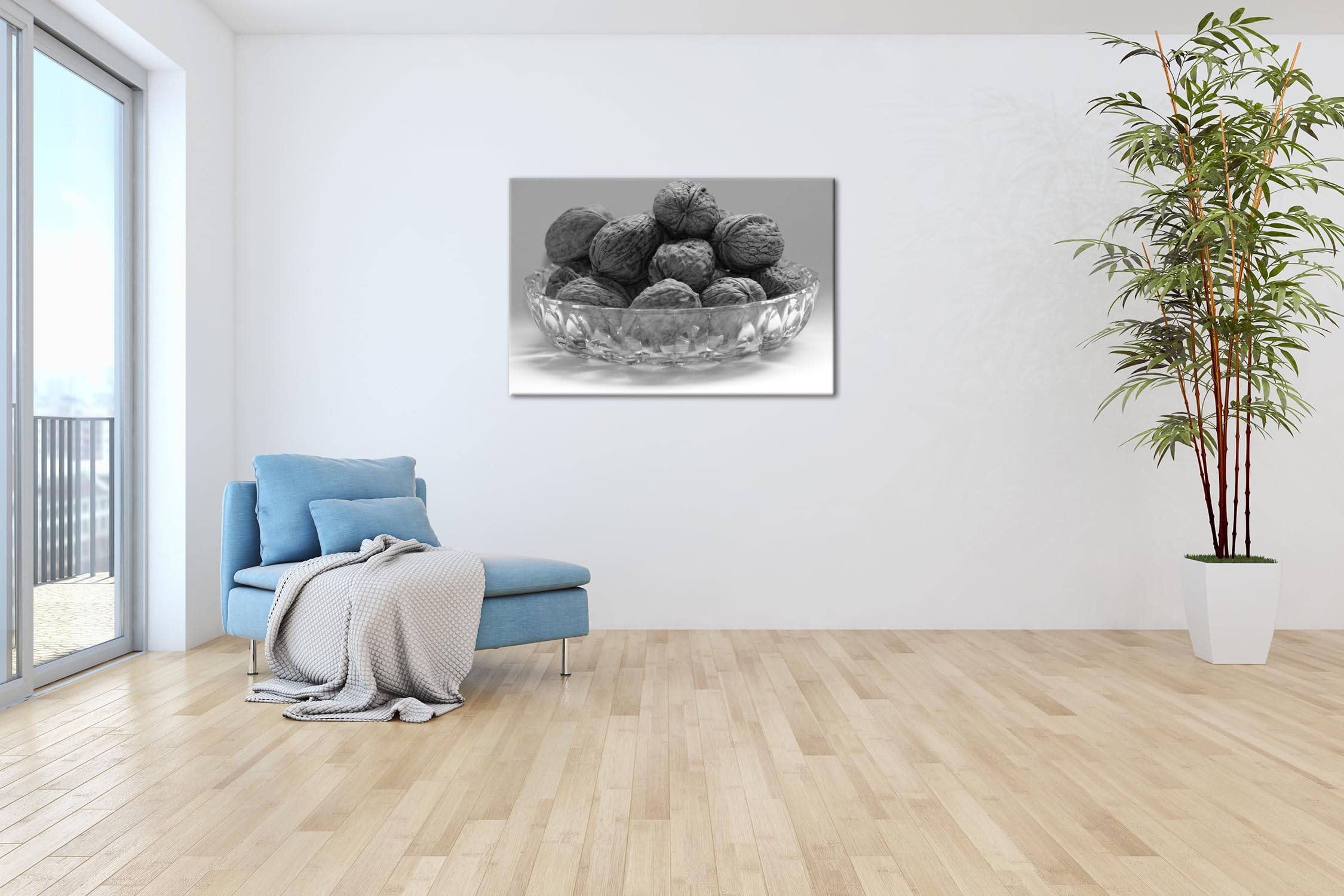 deyoli chrupiące orzechy włoskie w skorupie format: 90 x 60 cm efekt: czarny/biały jako obraz na płótnie, motyw oprawiony na ramie z prawdziwego drewna, wysokiej jakości druk cyfrowy z ramą
