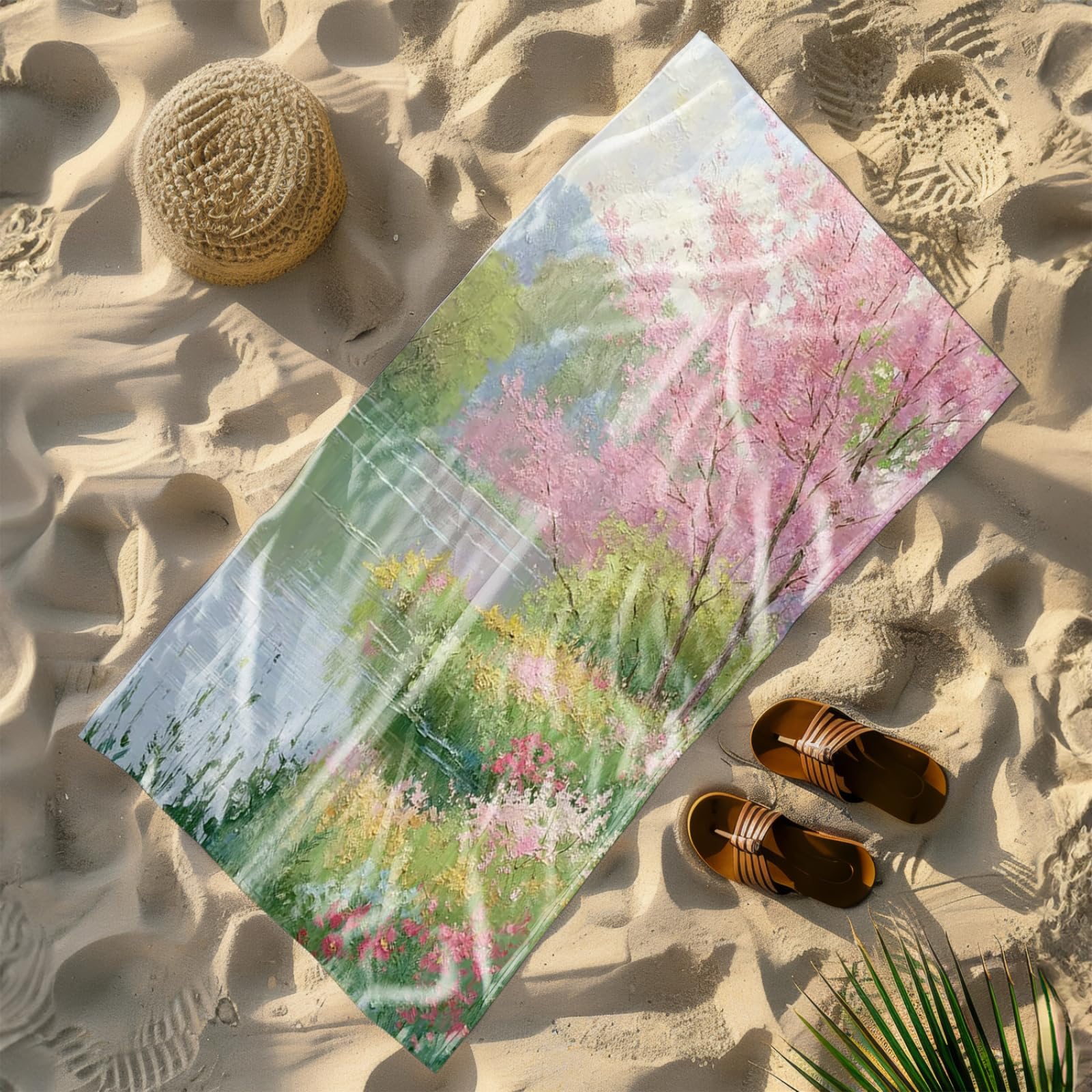Beach Towel 80x160 Green River Microfibre Quick Dry Towel for girls,Pool Swimming Travel Towels,Sand-Resistant, Absorbent, Lightweight