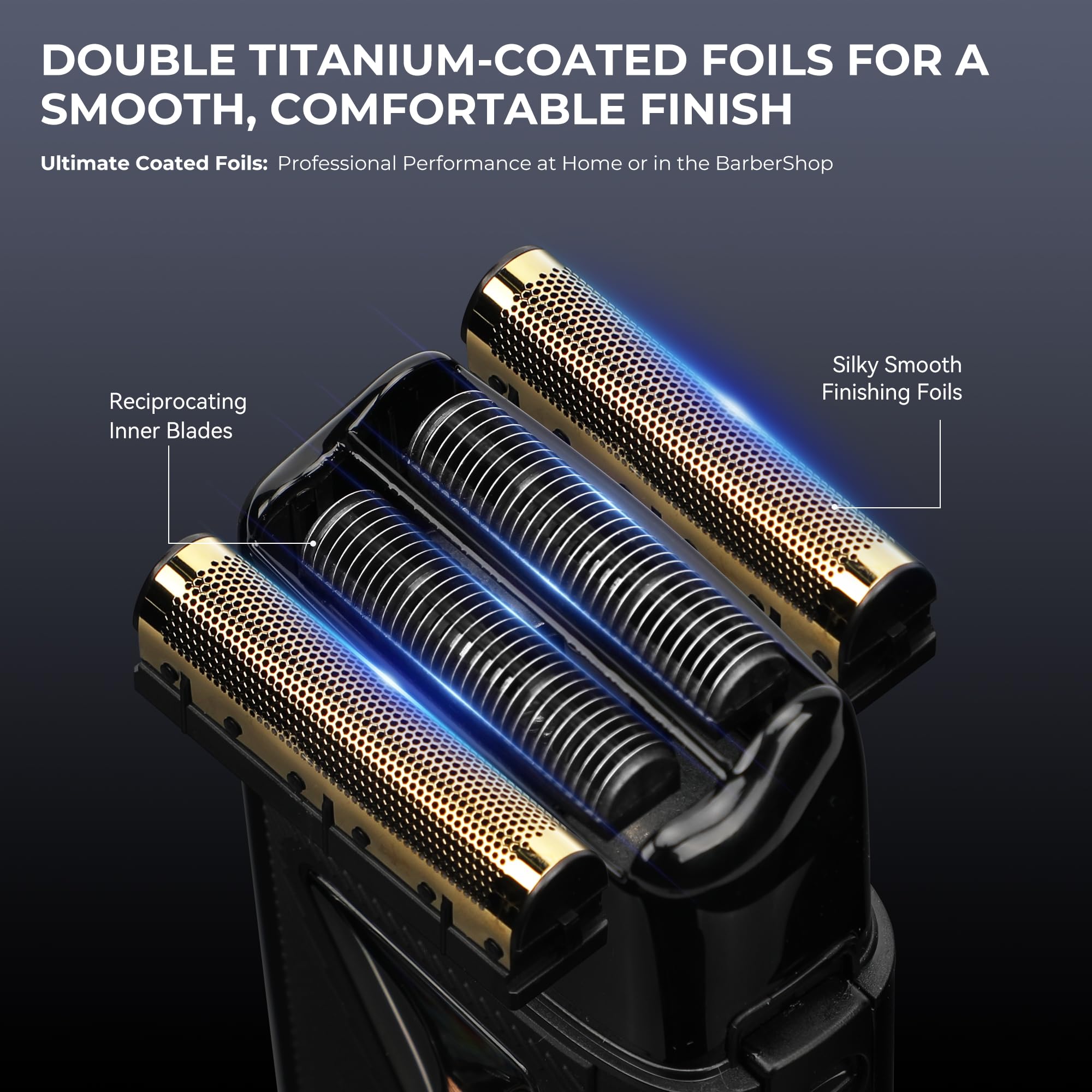 VGR Rasoio elettrico professionale da uomo, con motore vettoriale da 8000 giri/min, rasatura ravvicinata, doppia lamina galleggiante, senza fili, ricaricabile tramite USB-C, con cappuccio UV, per viso