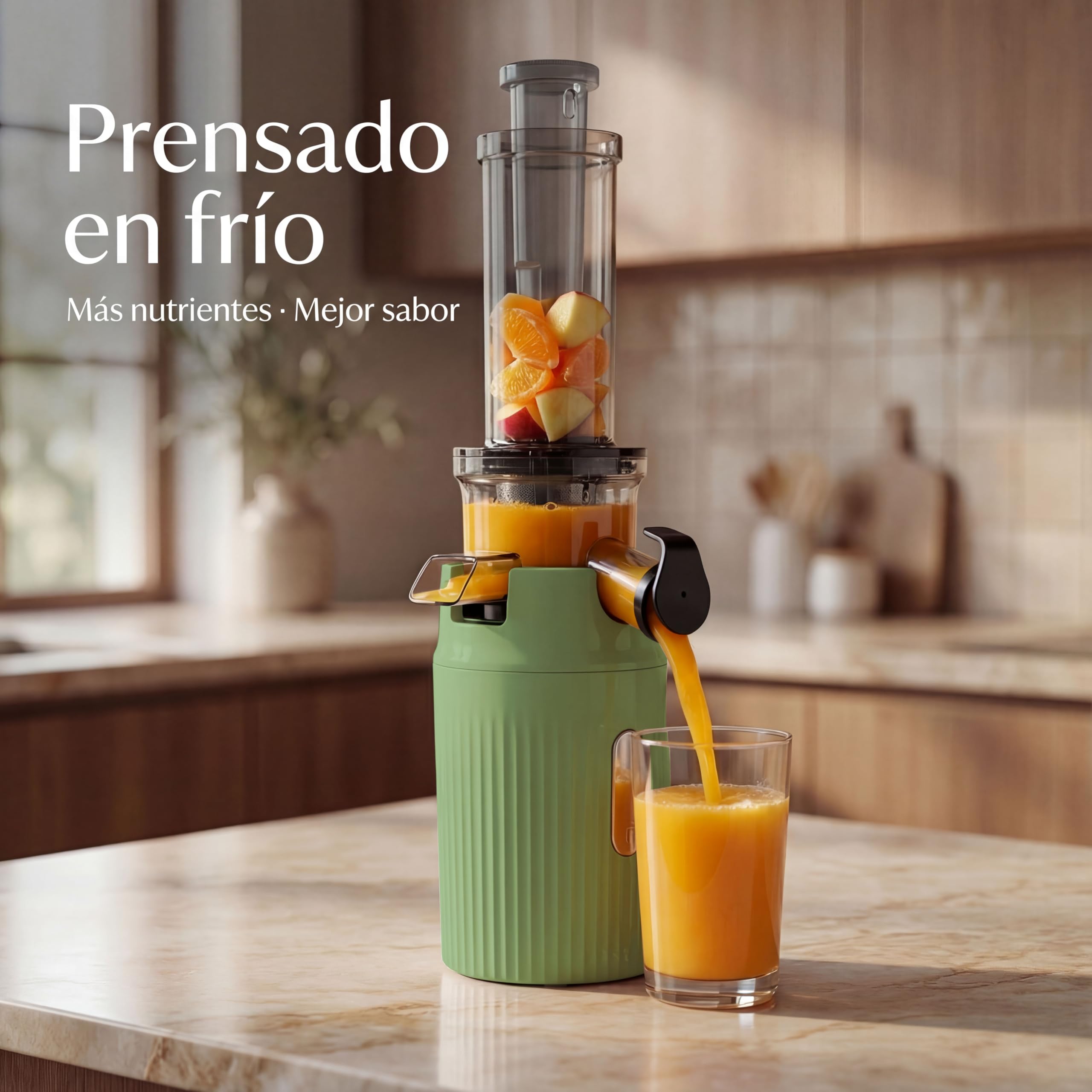 Zuminstant - Spremiagrumi elettrico compatto, spremuto a freddo, ricco di nutrienti, frullatore senza schiuma, salvaspazio, elegante e versatile, per frutta e verdura fresca, 100 W (menta)