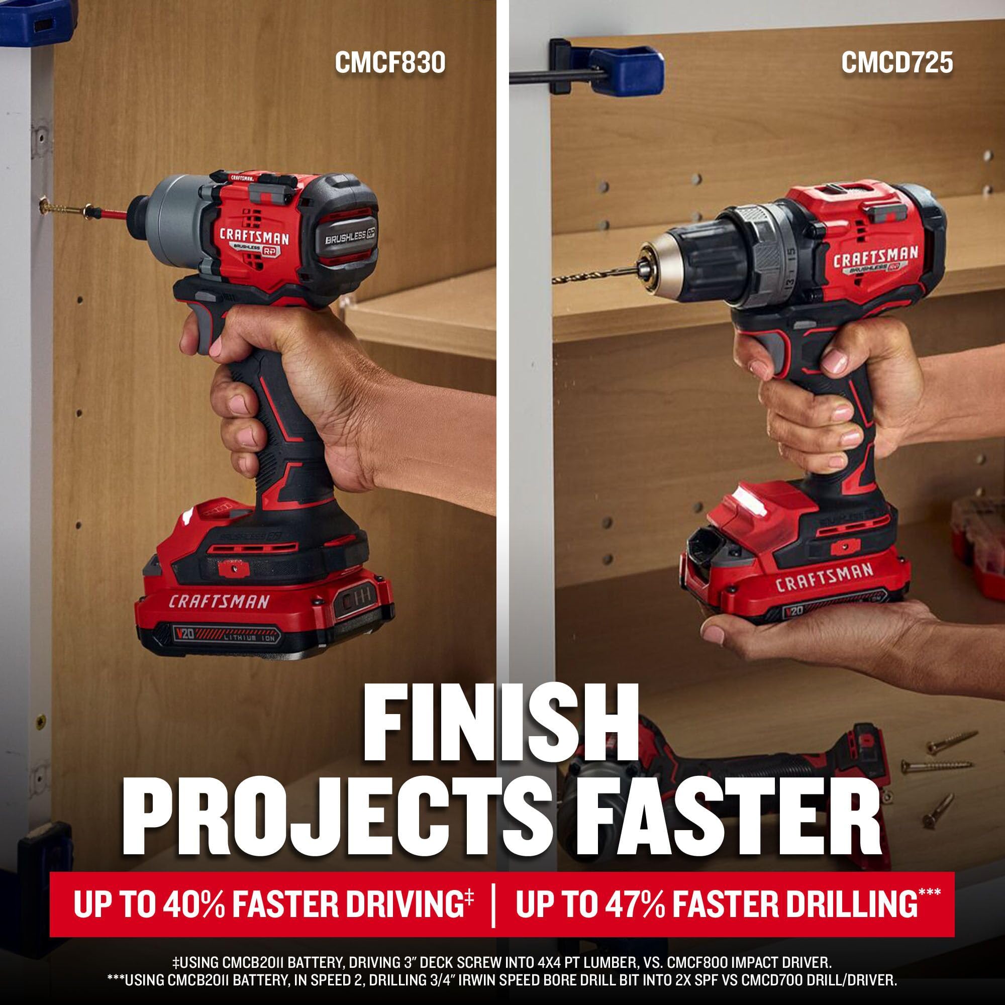 CRAFTSMAN Kit combinado de 2 herramientas Rp+ sin escobillas (CMCK2530C2)