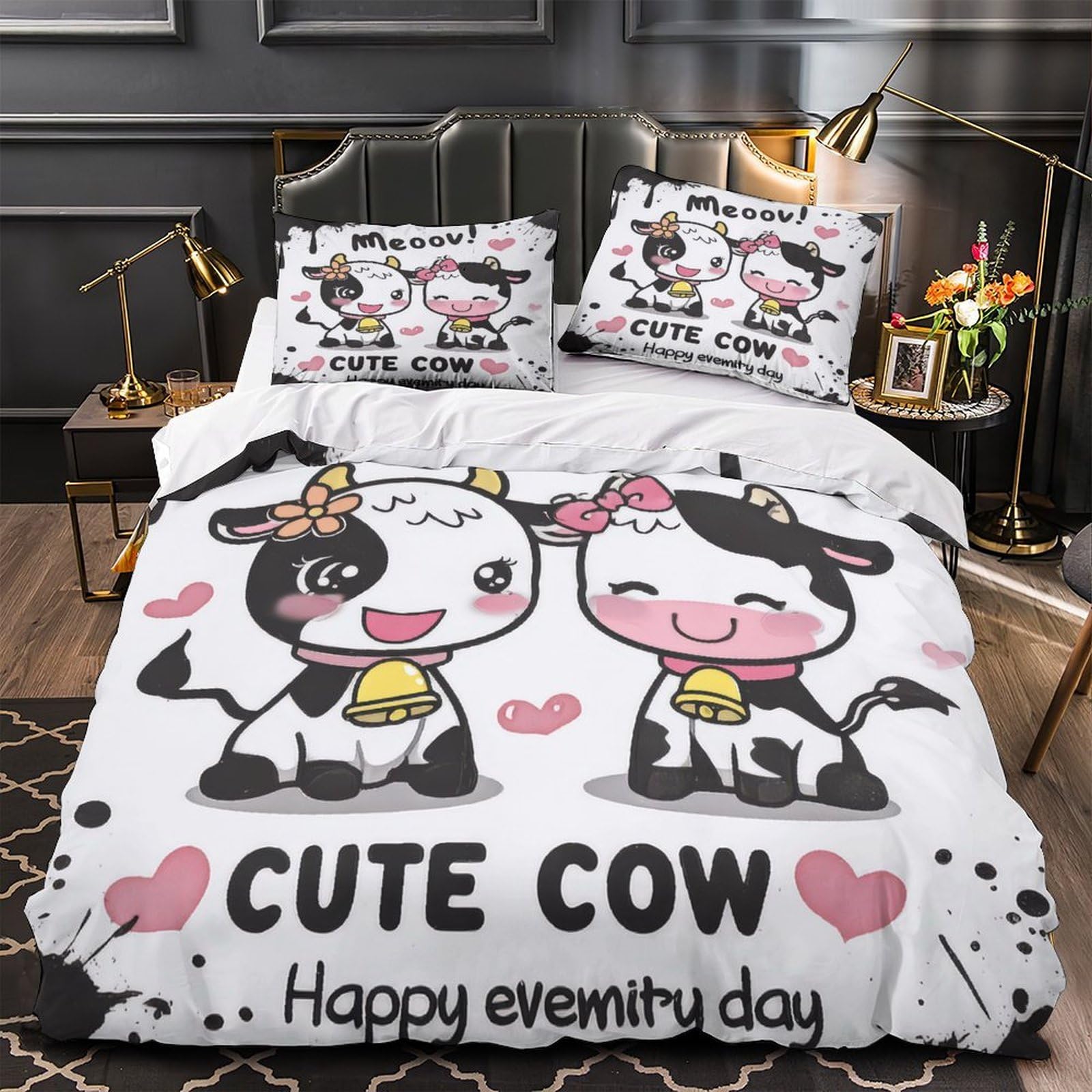 Housse de couette hypoallergénique 3D lingots d'or grand lit King size confortable