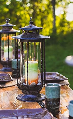 Miniatura 6 de H Potter LinternaHuracán, Hierro, Marrón Charcoal, L, 0 volts