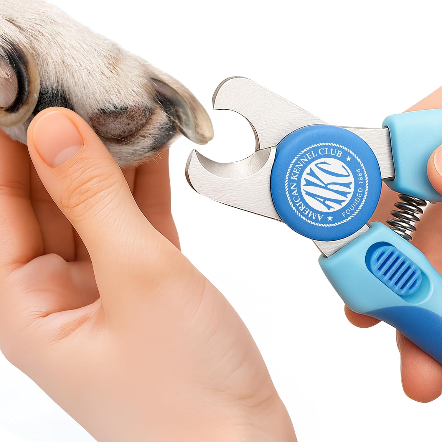 AKC Dog & Cat Nail Clippers with Safety Guard, Stainless Steel Blades & Built-in File - Safe Grooming for All Pets