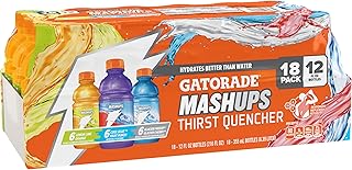 Gatorade Thirst Quencher, Mashups Variety Pack, Cool Blue-Fruit Punch, Lemon-Lime-Orange, Glacier Freeze-Glacier Cherry, 12 Fl Oz (Pack of 18)