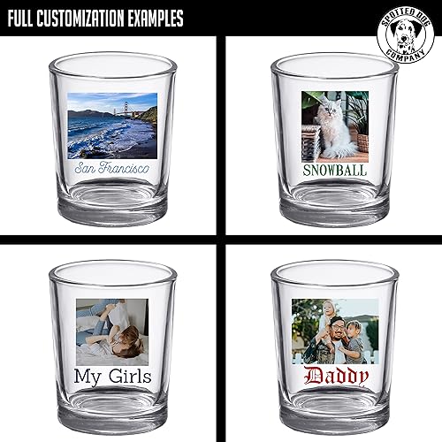 Miniatura 7 de Paquete de 2 vasos de chupito de 2.5 onzas, regalos para papás y madres, imágenes o imágenes personalizadas: aniversarios, regalos de fiesta,