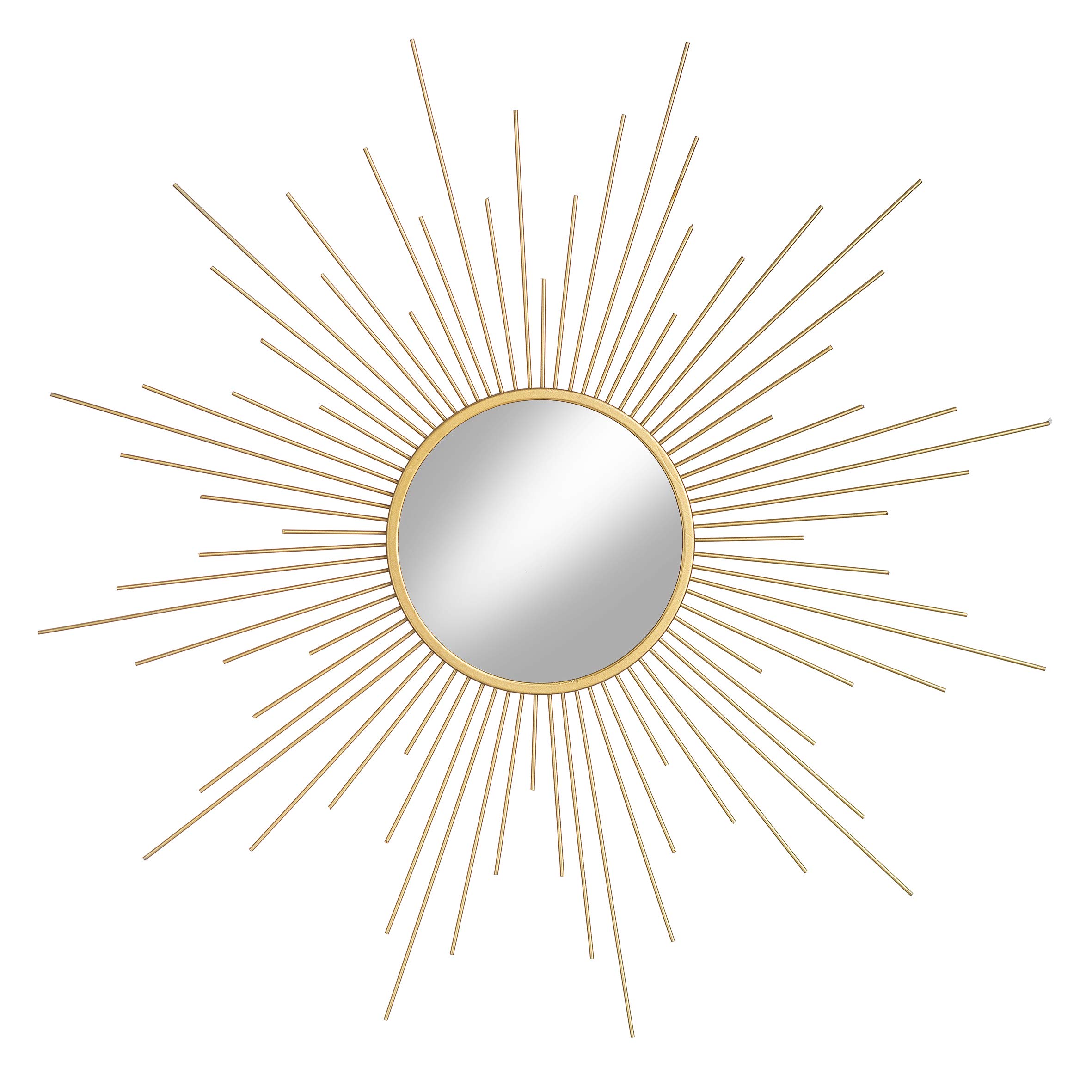Miroir soleil doré fil fer décoration murale vintage pour chambre et séjour