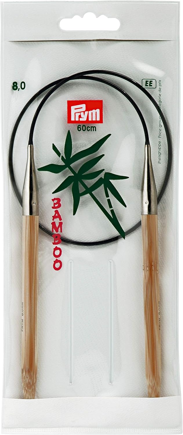Bamboo 60 cm Round Knitting Needle 8 mm by Prym