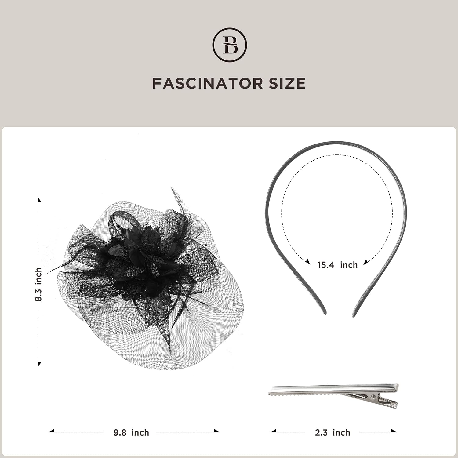 BABEYOND Fascinators Hats for Women - Tea Party Hat Kentucky Mesh Fascinator Derby Flower Ribbon Hat for Bridal Wedding - Image 7