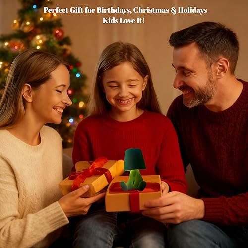 Miniatura 3 de Lámpara de mesa moderna para jóvenes luz recargable linda para niños y adolescentes, regalo para cumpleaños, Navidad, Halloween, Pascua (verde)