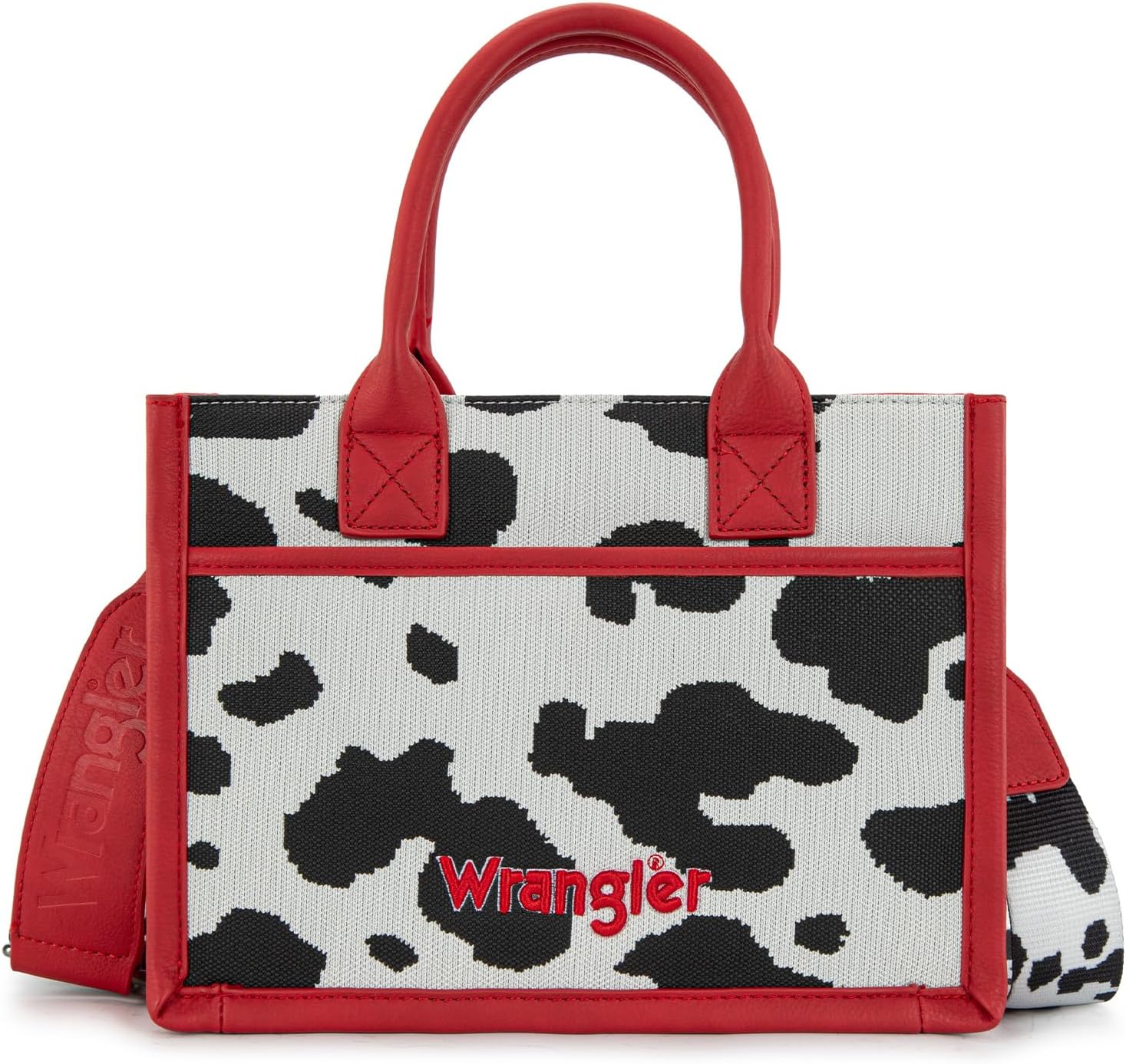 Montana West Wrangler Tote Bag Cow Print Western Satchel Bags for Women with Braided Rope Handle