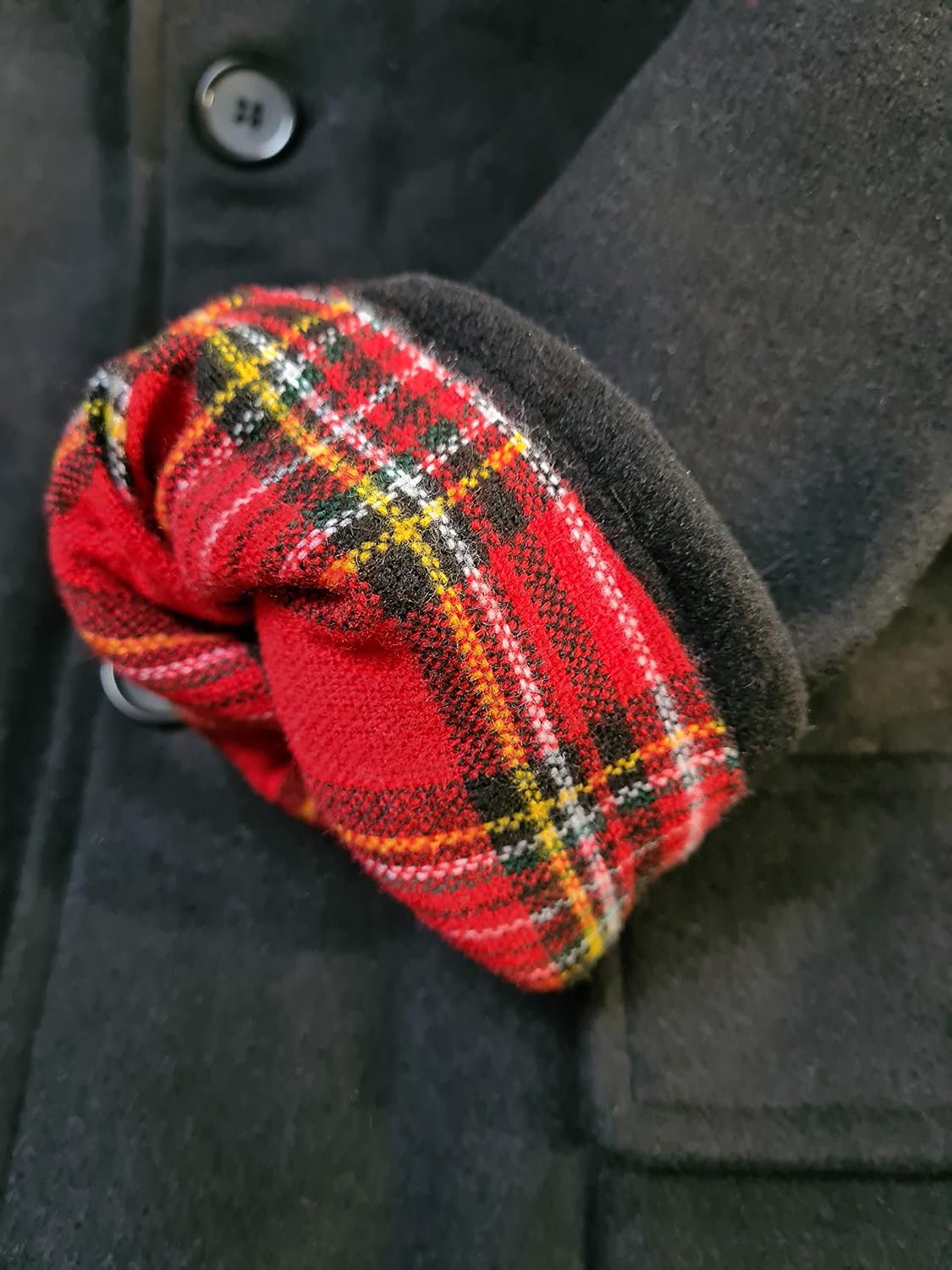 Donkey Jacket Men's Coat Heavy Wool Tartan Lining PVC Shoulders Worker England