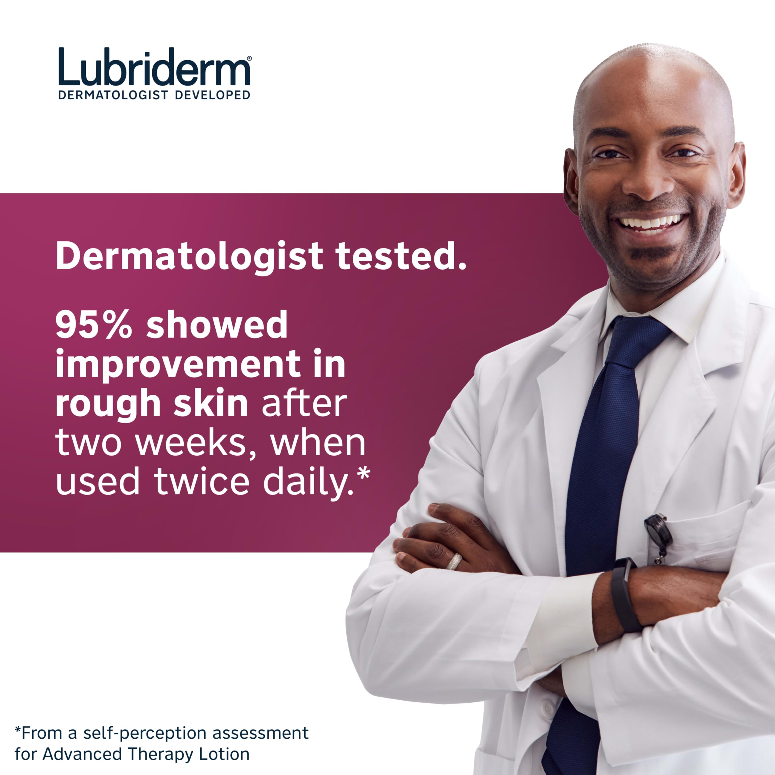 Lubriderm Advanced Therapy Moisturizing Lotion with Vitamins E and B5, Deep Hydration for Extra Dry Skin, Non-Greasy Formula, 32 fl. oz