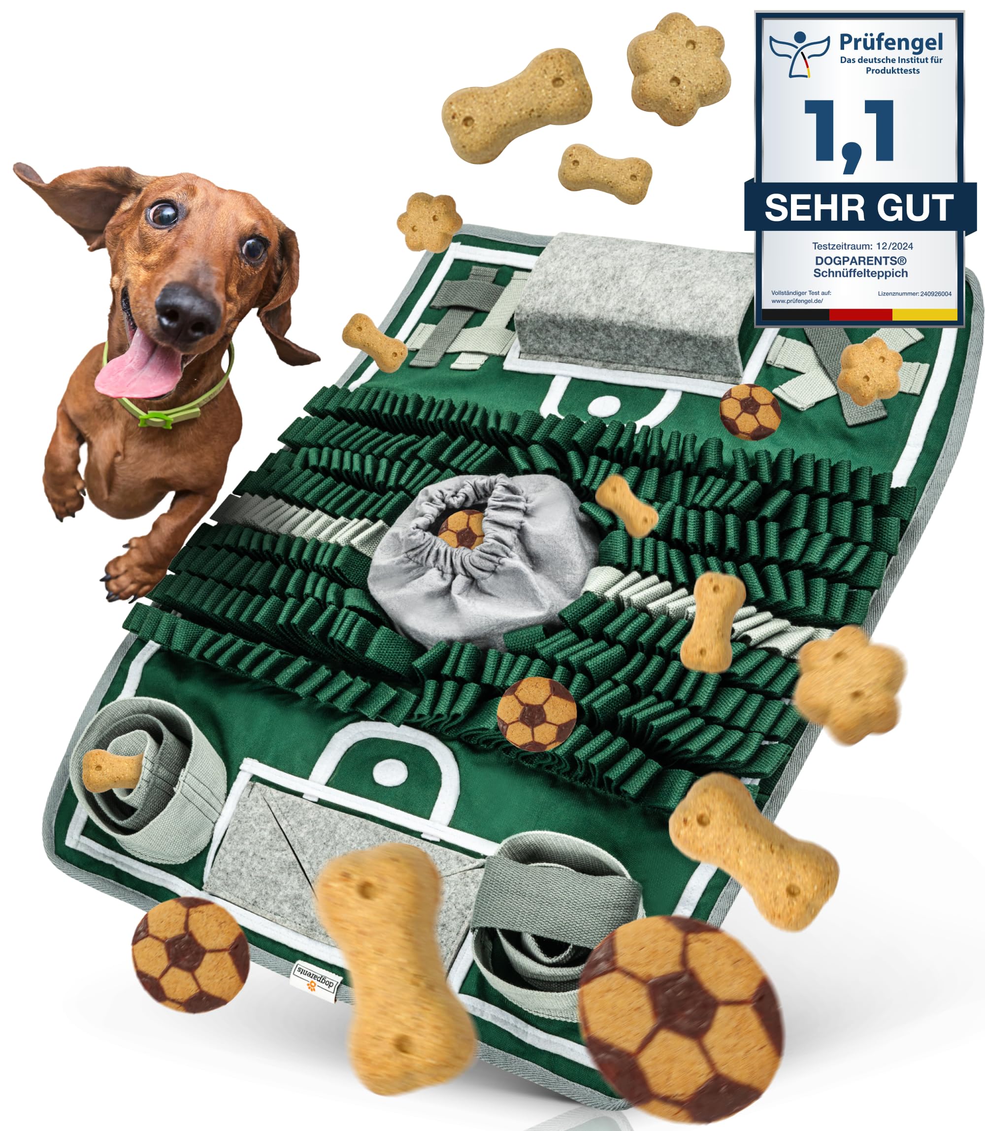URBAN PAUL Schnüffelteppich Für Hunde – Größenverstellbar, Waschbar, Robustes Intelligenzspielzeug (grau)