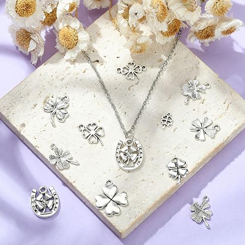 Miniatura 5 de DanLingJewelry Dijes de estilo tibetano con formas temáticas surtidas, colgantes para collares, pulseras, aretes, suministros de manualidades, Plata