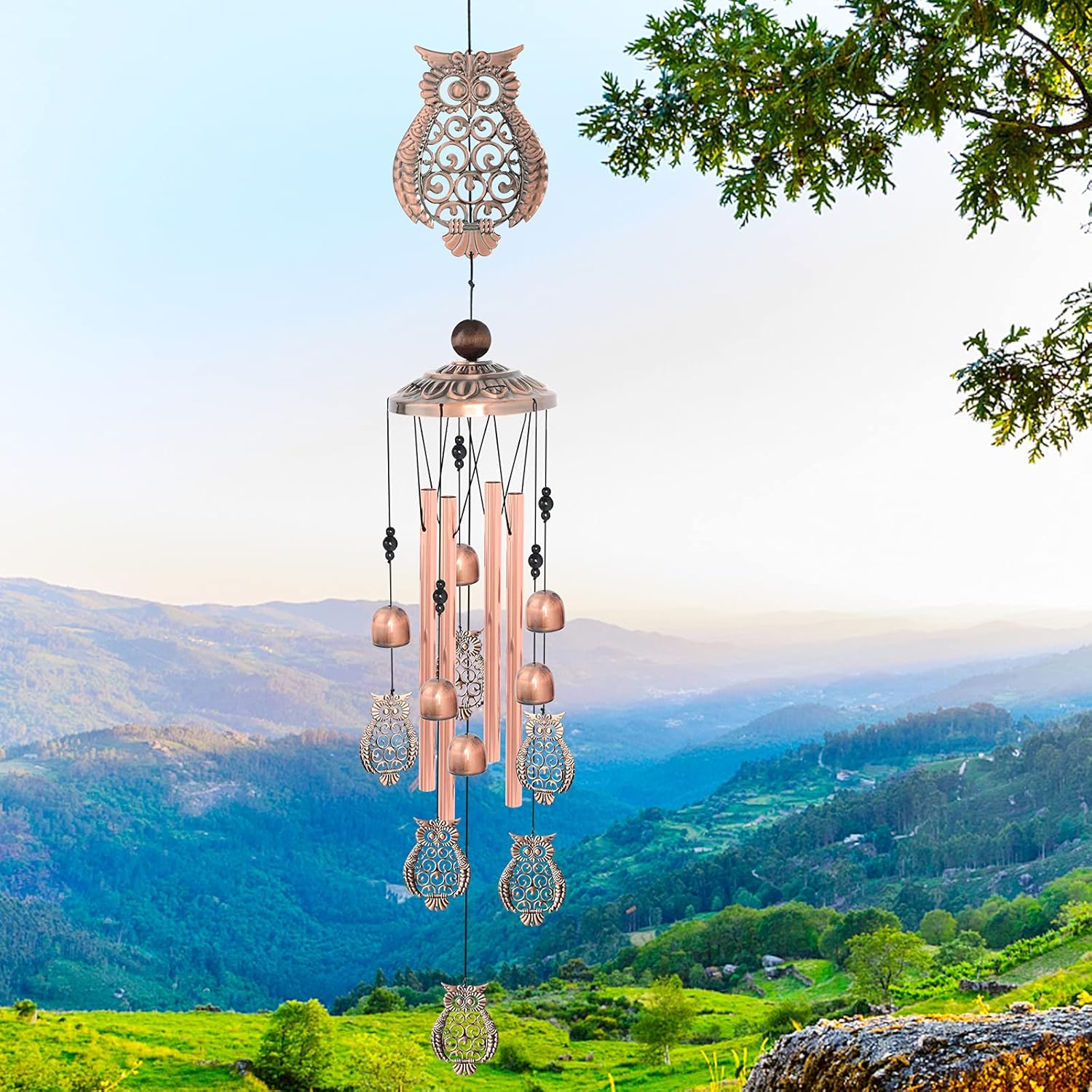 JOBOSI Retro Wind Chimes, Retor Garden Decor, Wedding Gift Best Gift for Mom, Birthday Gift, Metal Romantic Housewarming Gift for Women, Wind Chimes Outdoor Decor, Indoor Decor