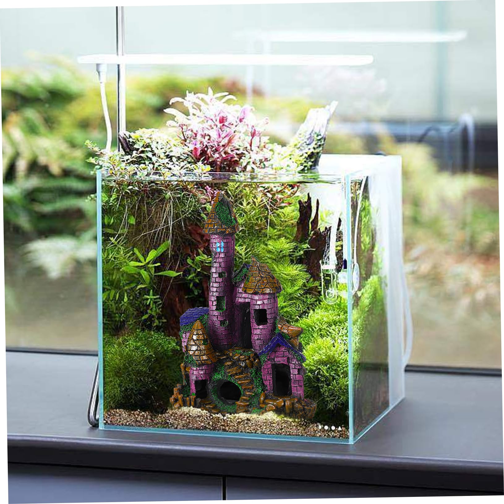 OUNONA Décoration de Résine pour Aquarium Ornement Aquatique Unique Médiéval pour Réservoirs de Poissons pour Halloween Autres Décors