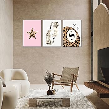 Amazon.com: 3Pcs Leopard Print & Lucky 8 Ball Cheetah Posters Boho