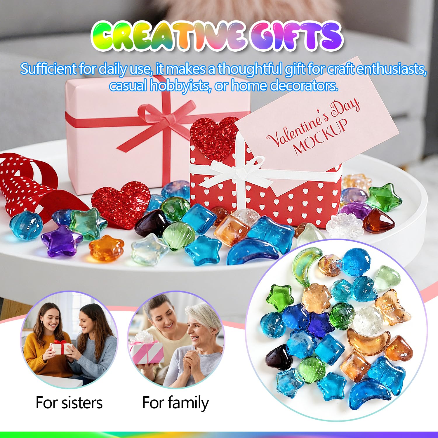 Billes Pierres Précieuses Décoratives 450g pour Aquarium Vases Bricolage Cadeaux
