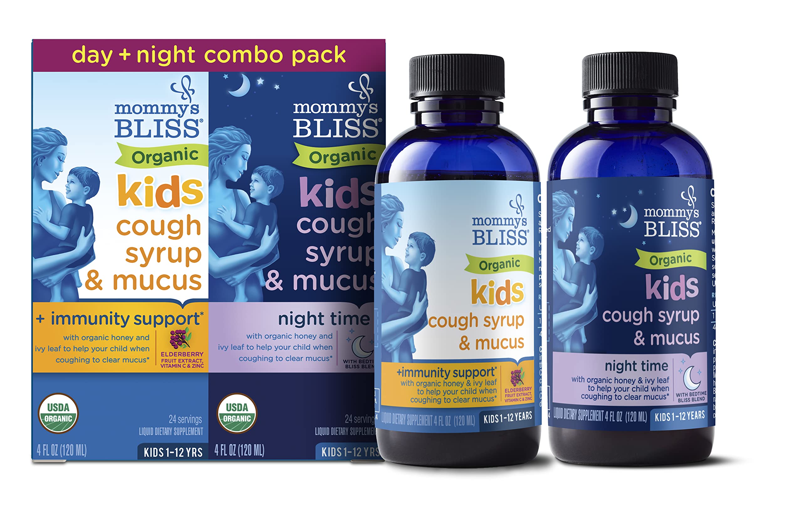 Mommy's Bliss Organic Baby Cough Syrup And Mucus Immunity Support