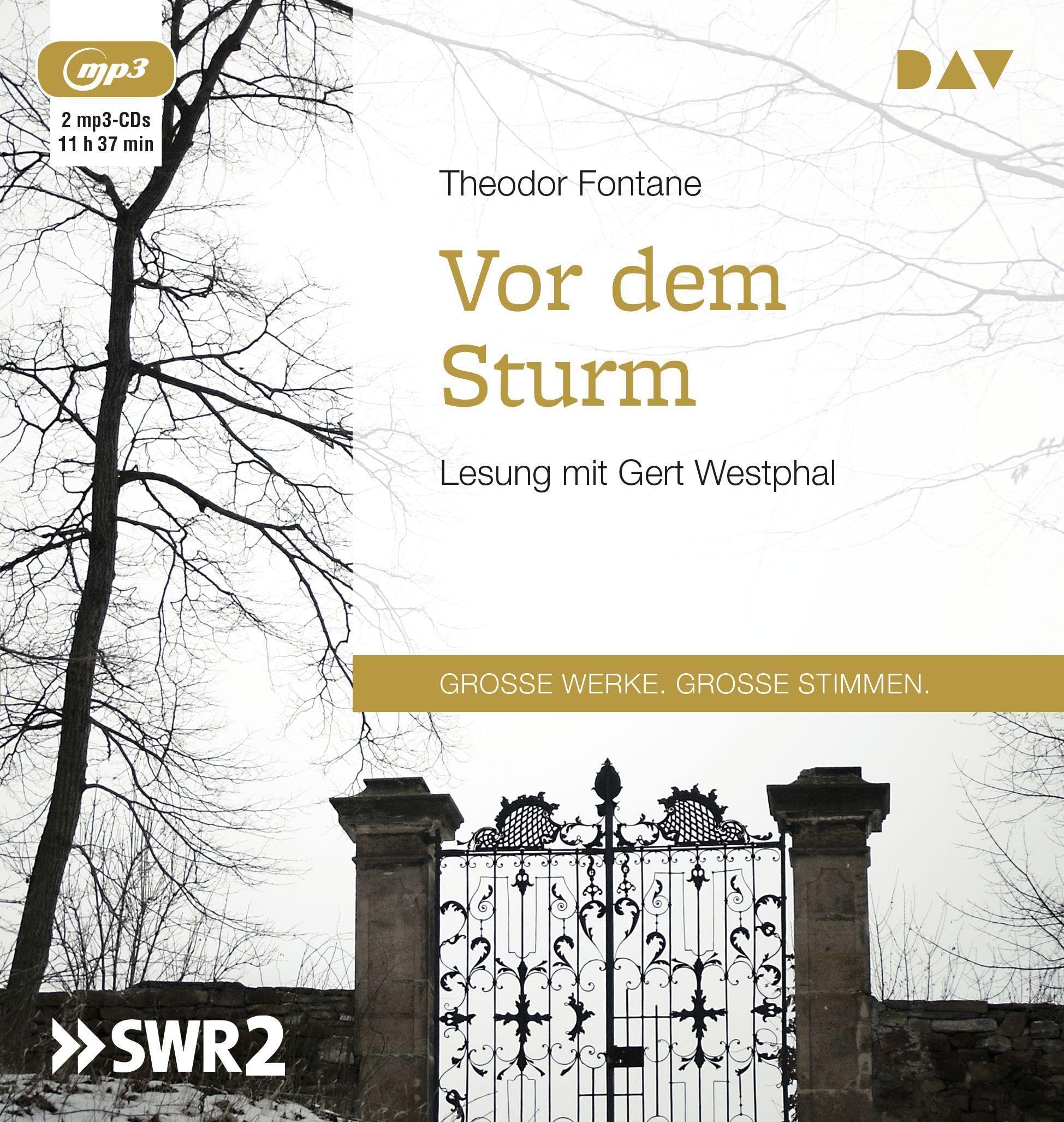 Vor dem Sturm: Lesung mit Gert Westphal (2 mp3-CDs): Ungekürzte Lesung mit Gert Westphal