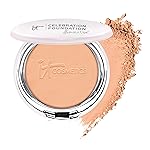 IT Cosmetics Celebration Foundation Illumination, Tan (W) - Full-Coverage, Anti-Aging Powder Foundation - Blurs Pores, Wrinkles & Imperfections - 0.3 oz Compact