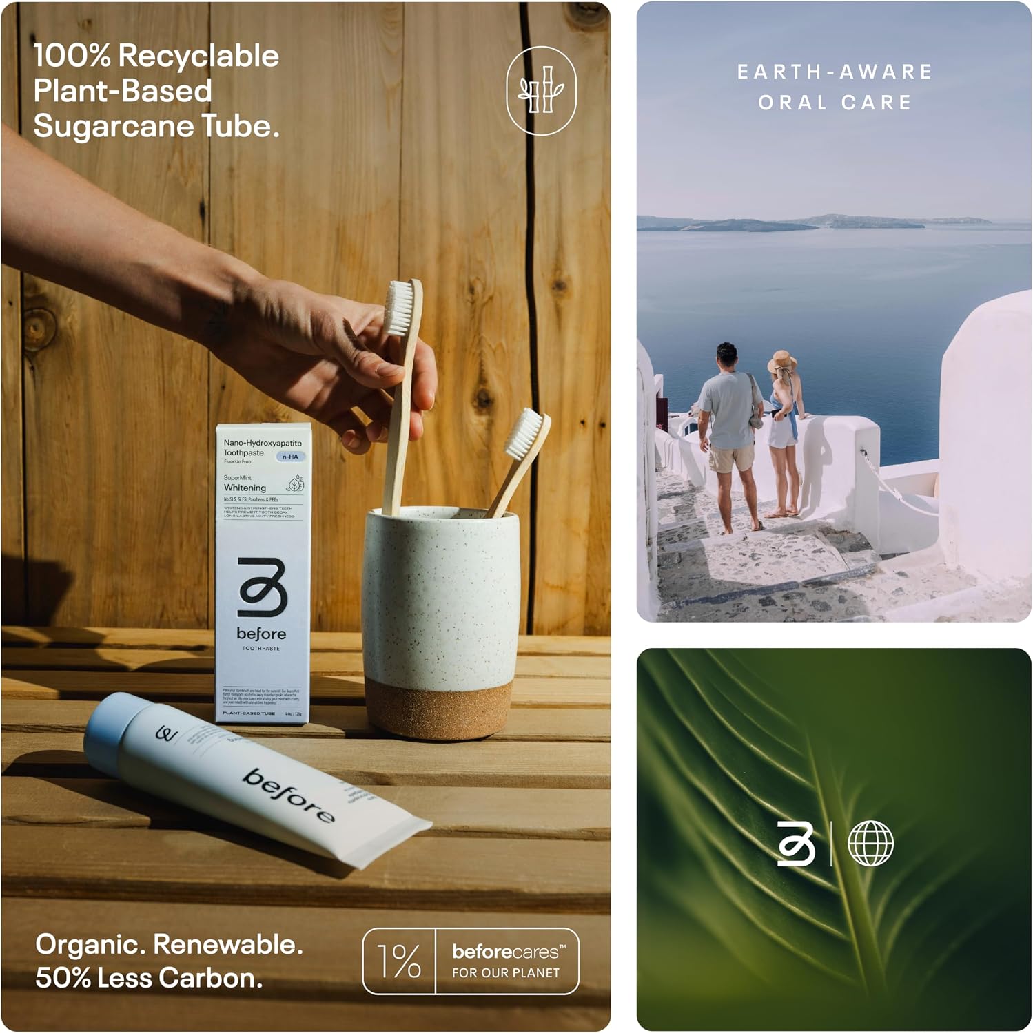 Before | Fluoride Free n-HA Whitening Hydroxyapatite Toothpaste | Mint image 5