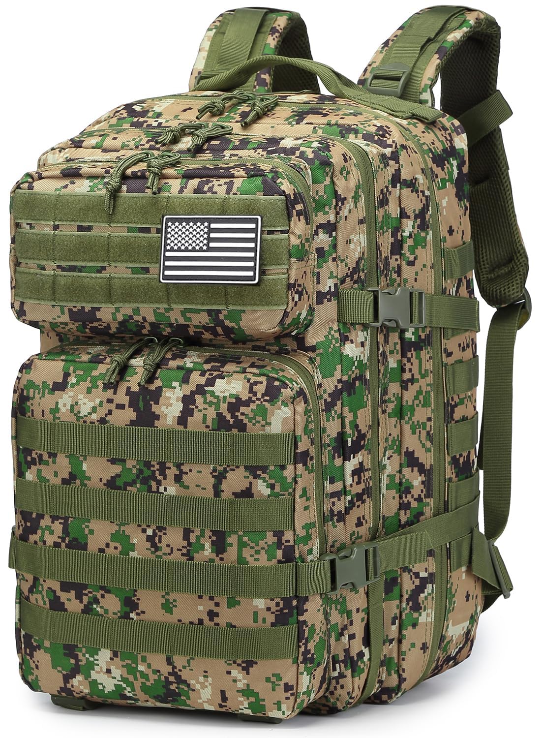 Military Tactical Molle Rucksack Backpack + 45 Liters + Hiking for Travel Hunting Camping