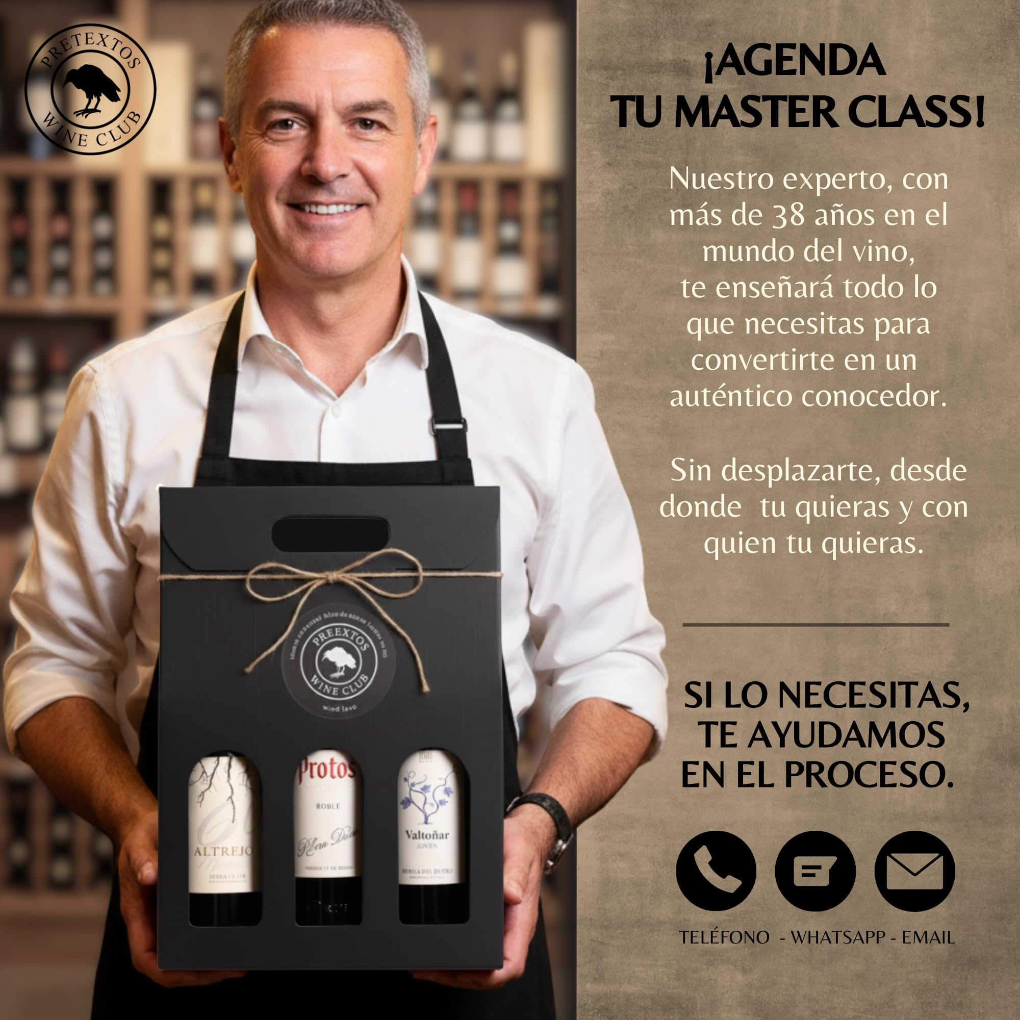 Estuche 3 Vino Tinto Ribera Del Duero Y Cata De Vino. Estuche Para Regalar + Cata De Vino Protos, Altrejo, Valtoñar | Regalo Original Pack Vino Tinto Ribera Del Duero En Caja Regalo