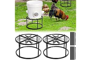 Cedilis 2 Pack Sturdy Stand for Chickens Water Feeder, Strong Iron Stand