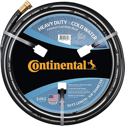 Continental Premium Garden Black Heavy Duty Cold Water Garden Hose,