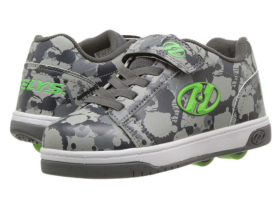 

Heelys Dual Up x2 (Little Kid/Big Kid) (Charcoal/Grey/Bright Green Splatter) Boys Shoes