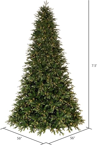Miniatura 3 de Vickerman Árbol de Navidad artificial de abeto Douglas de 7.5 x 56 pulgadas, luz blanca cálida de 0.118 in de bajo voltaje, luces LED de gran