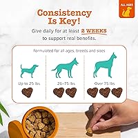 Vista 4 de Tratamientos de calmante para perros – Alivio de la ansiedad de la composición con Suntheanine – Kelp orgánico y raíz valeriana + L triptófano