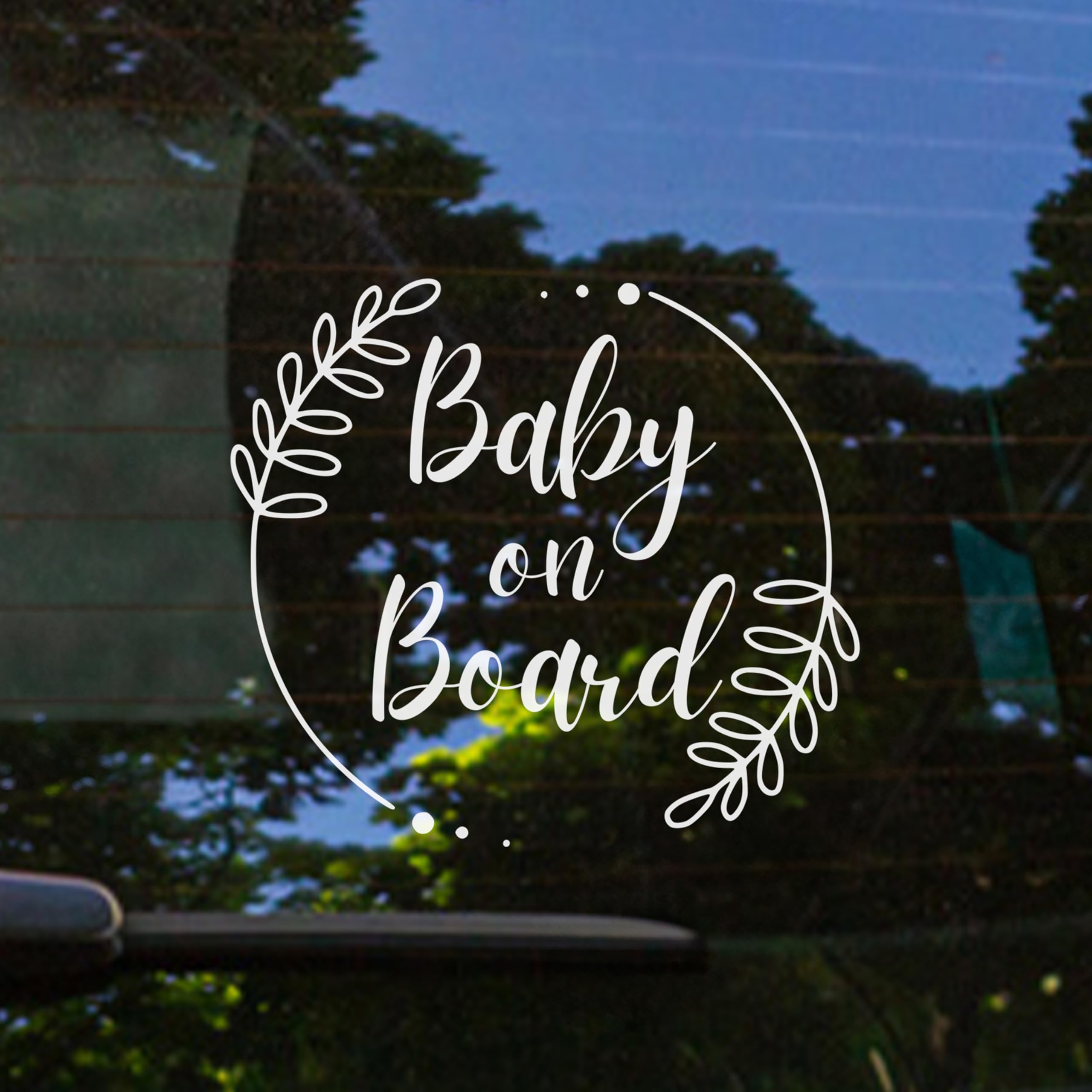 Autocollant Baby on Board voiture signalisation sécurité bébé étanche 15cm