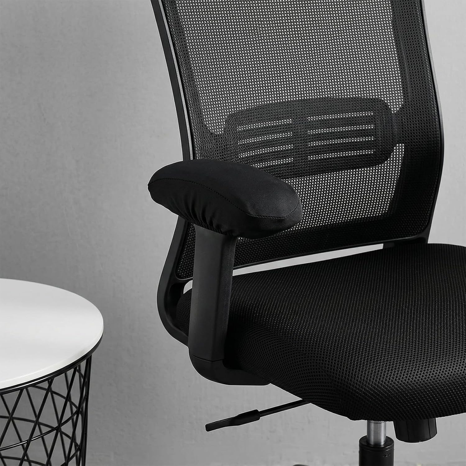 cobee 2 Pairs Armrest Chair Covers, Office Chair Armrest Covers Black Stretchable Desk Chairs Slipcovers Universal Arms Rest Cover for Gaming Home Office Chairs(Length-28cm)