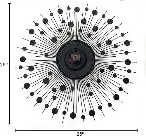 Miniatura 8 de Reloj de pared grande de metal para decoración de sala de estar, relojes de pared modernos y silenciosos, cuarzo a pilas, perfecto como reloj de