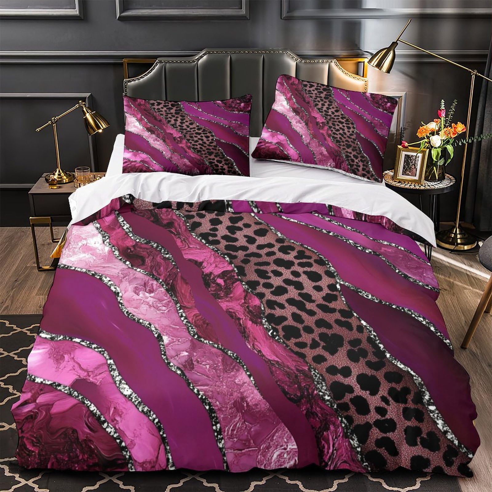 Parure de lit spirale 3D housse de couette microfibre hypoallergénique 200x200