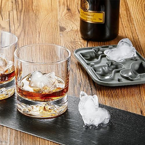 Miniatura 9 de Molde para cubitos de hielo 3D de bulldog francés, lindo regalo para mamá y papá para amantes de los perrosmemorial, bandeja grande para cubitos de