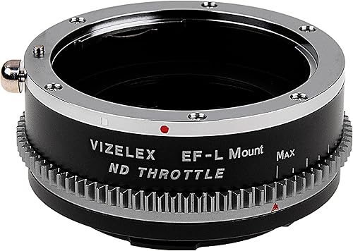 Vizelex ND - Adaptador de lente de acelerador, compatible con lente EOS (EFEF-S) DSLR para cámaras sin espejo Alliance de montaje en L con filtro ND