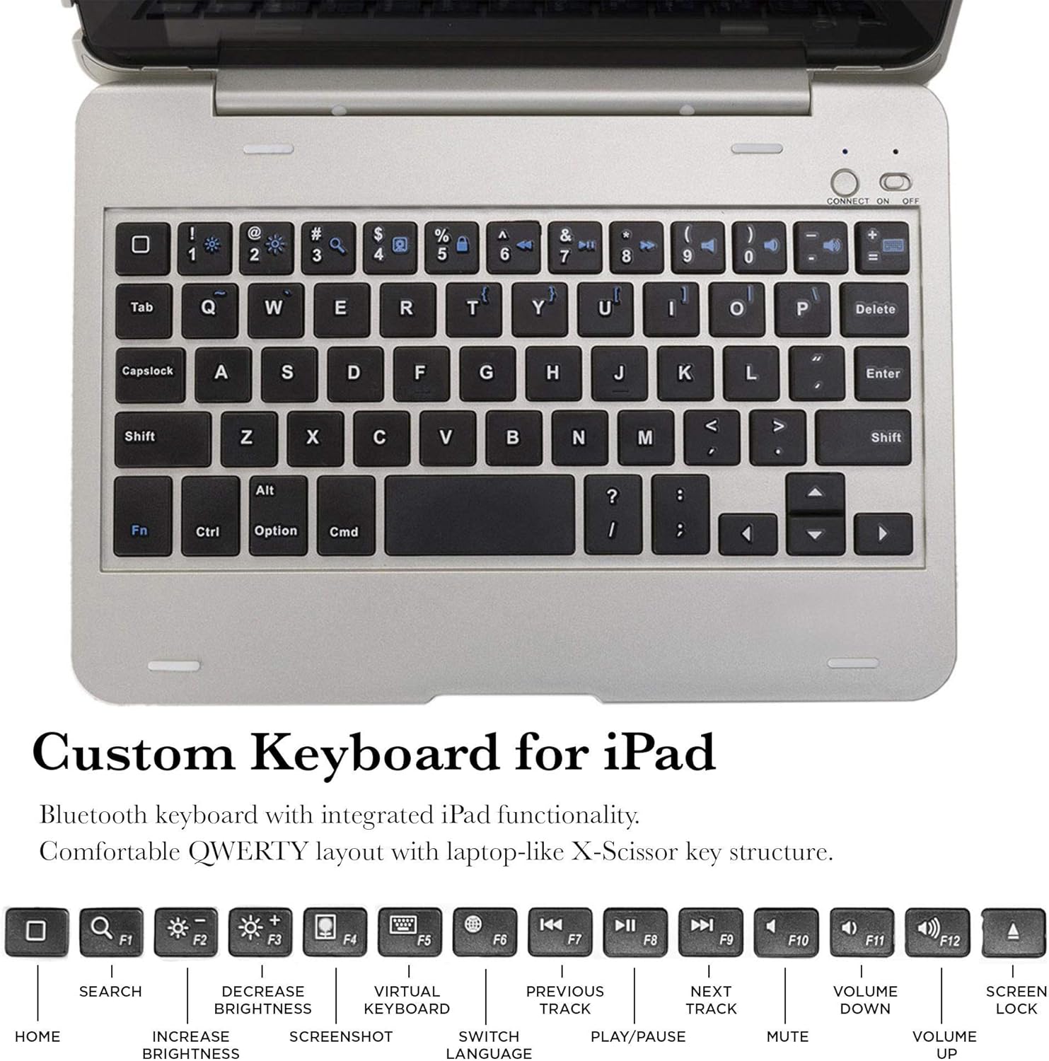 Get Discount 70% Price Cooper Kai SKEL P1 [Bluetooth Wireless Keyboard] Case for iPad Mini 1 2 3 | Portable Clamshell Laptop Case, 13 iPad Shortcut Hotkeys
