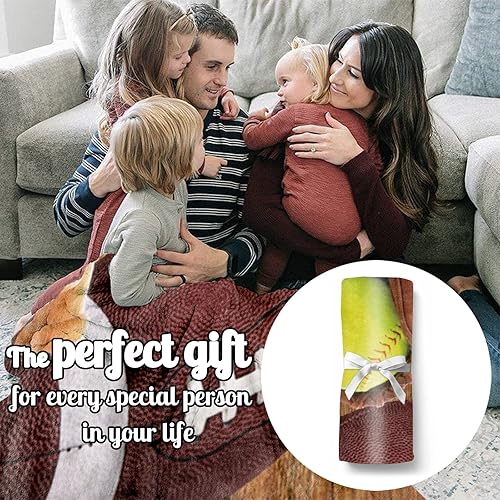 Miniatura 7 de Dyoart Manta de sóftbol infantil personalizada mantas personalizadas con nombre y número para bebés, niños, niñas, adolescentes, día de la madre,