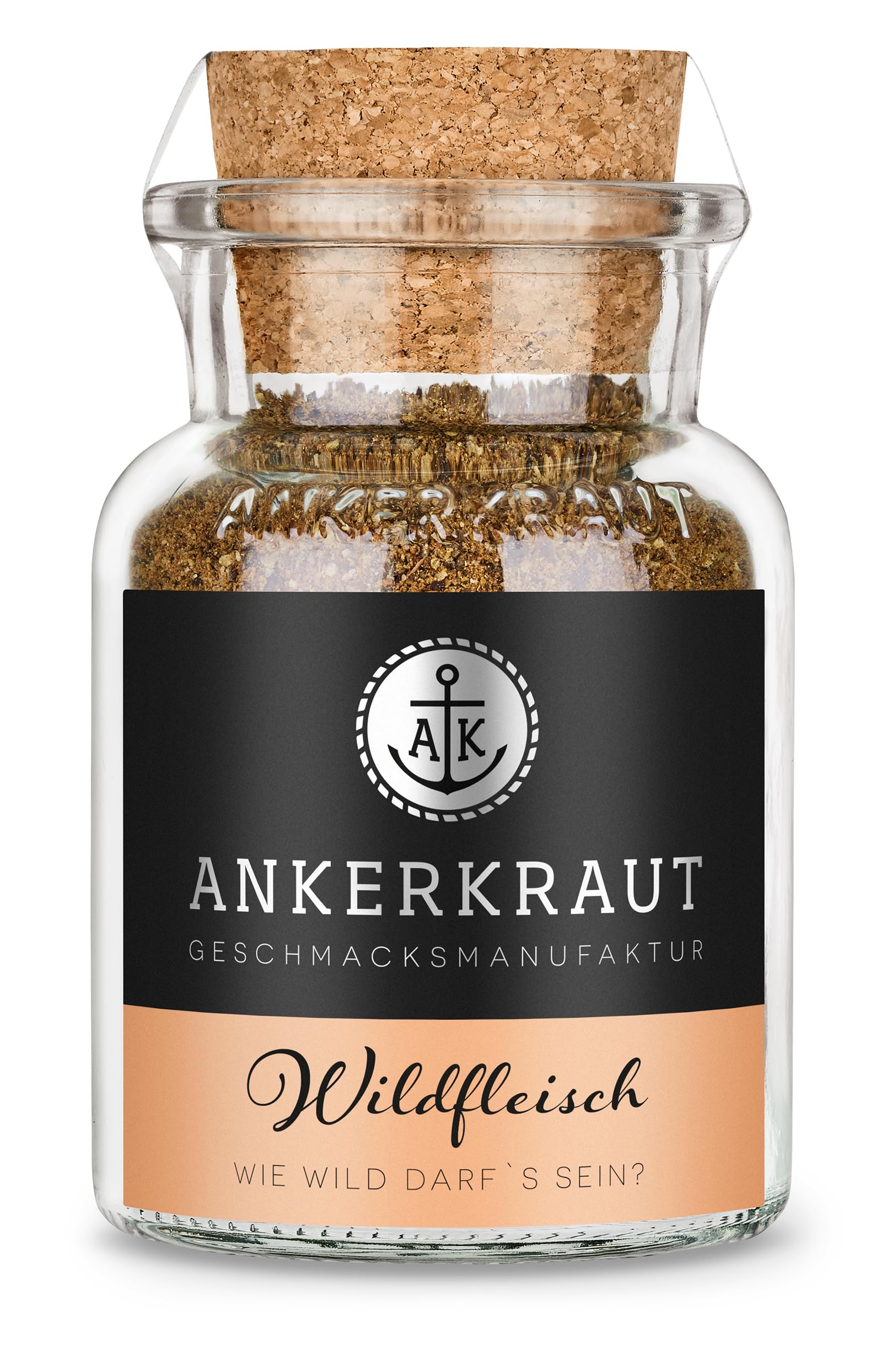 Ankerkraut Wildfleisch, BBQ-Rub, für den Ofen, Grill, Smoker und Dutch Oven, 75 g im Korkenglas