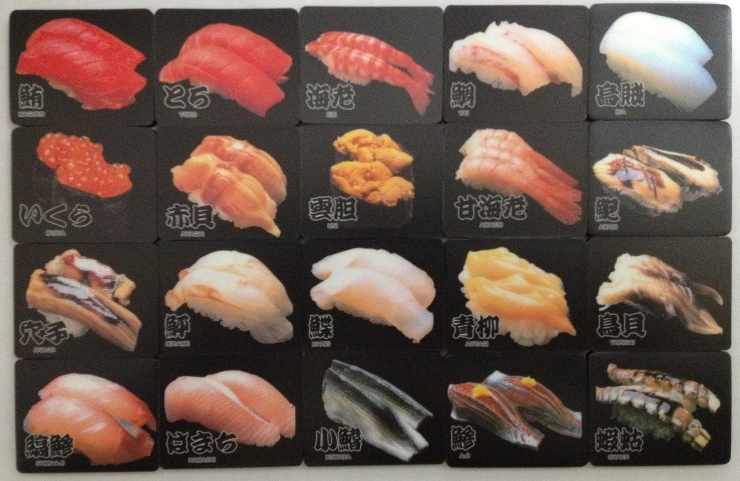 Japanese Sushi Magnet Plates 20pcs Complete Set